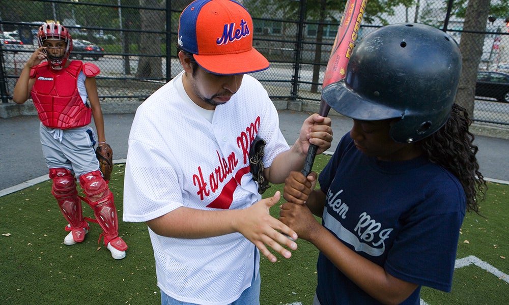 Baseball at bat