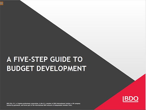 StrongNonProfits Tool - A Five-Step Guide to Budget Development